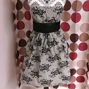 Strapless mini dress